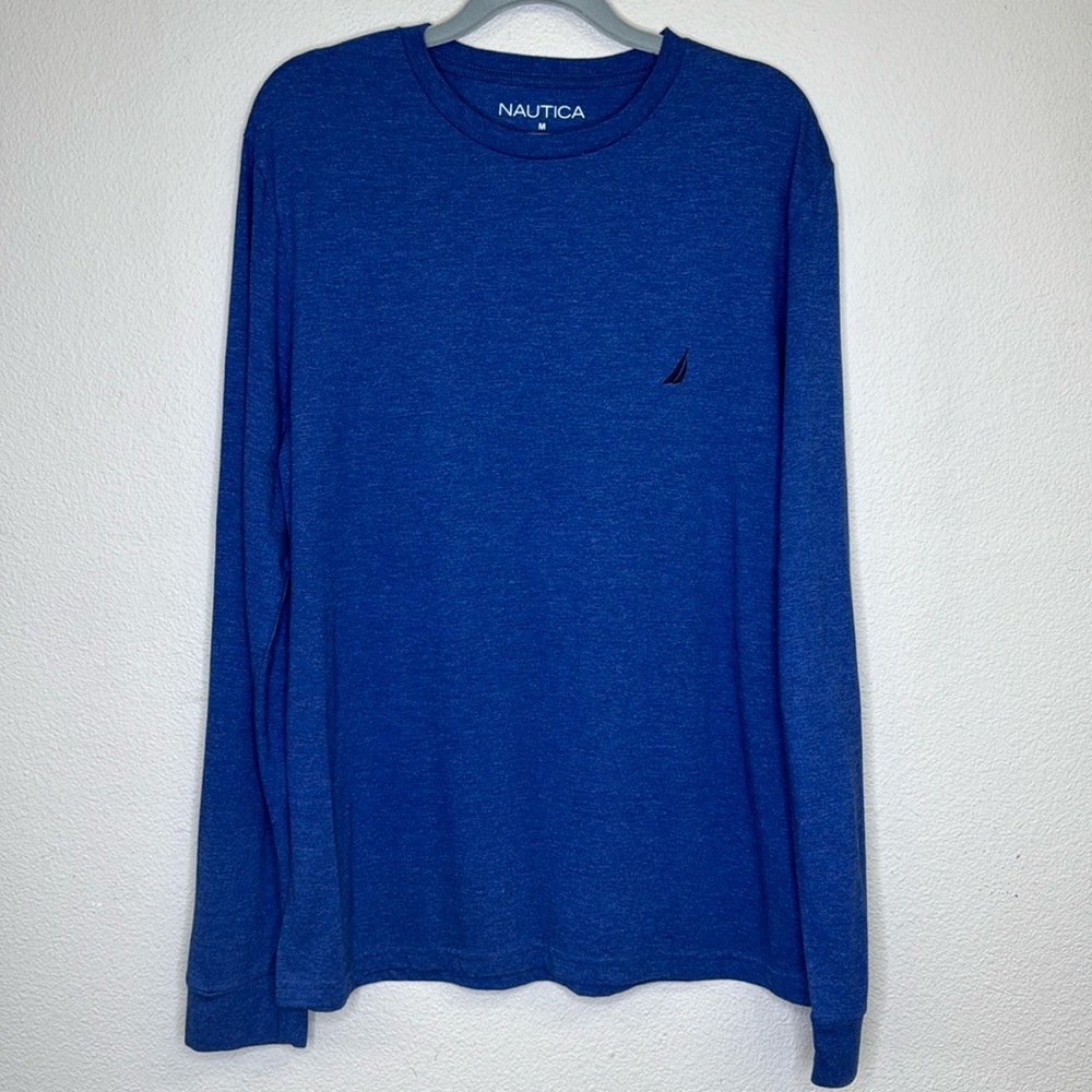 Men’s Blue Nautica Long Sleeve Tee